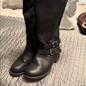 Black Leather Women's Boots